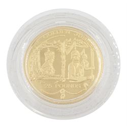 Queen Elizabeth II Bailiwick of Guernsey 2002 gold twenty-five pounds coin, cased with certificate
