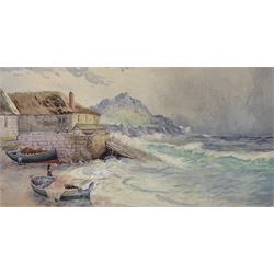 English School (Early 20th century): 'Sennen Cove - Cornwall', watercolour unsigned, titled in a later hand verso 22cm x 43cm