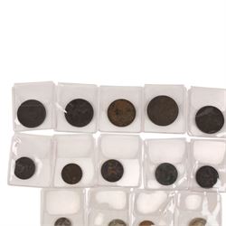 Mainly Great British coins, including George III 1799 and 1806 half pennies, Queen Victoria 1842 silver Maundy fourpence, etc