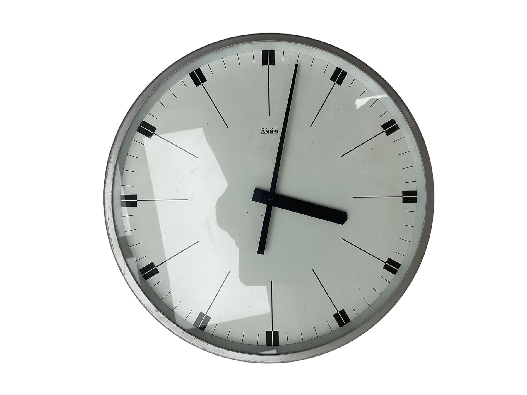 An electrically operated 1960's Gent  and similar GPO electric slave clock dial and movement.
