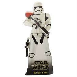 Star Wars cardboard advertising signs and a collection of posters, including life-size cardboard cut of Kylo-Ren, life size Force Awakens First Order Storm Trooper, Star Wars Trilogy DVD display stand, Storm Trooper Door Poster, 1970s/80s posters, three special edition film door scroll posters, etc
