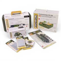 Proxxon modelling tools, including 28536 Belt Sander, 28594 Pensander PS13, Mains Adapter ...