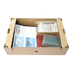 Large collection of shipping postcards, loose, in albums and album pages including ocean l...