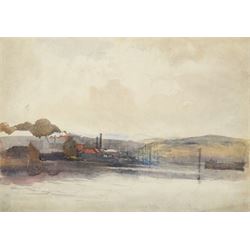 Edward Enoch Anderson (Staithes Group 1878-1961): 'Turnbull's Shipyard' Whitby, watercolour unsigned 17cm x 25cm 
Provenance: with T B & R Jordan Fine Art Specialists, Stockton on Tees, from the artist's daughter Stella's collection, label verso