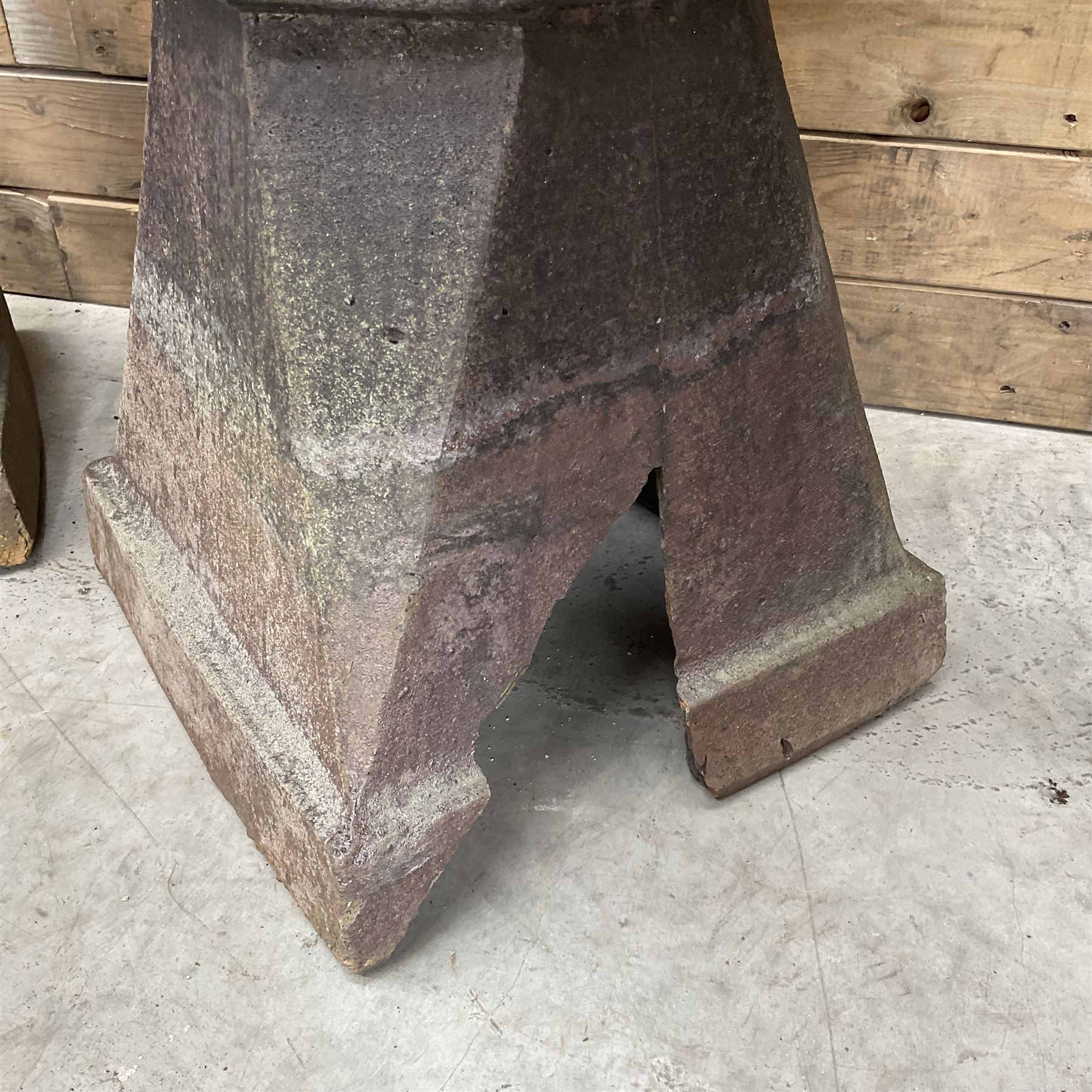 Pair of Victorian terracotta crown top chimney pots