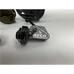 Eight fishing reels including S. Allcock & Co Ltd 'Easicast', 'Black Knight', 'Duco', 'Delmatic', 'The No.2 Felton Crosswind', etc (5)