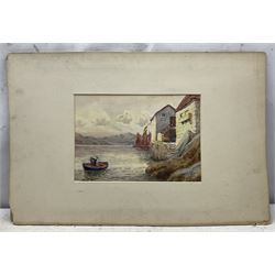 W Tetley (British Early 20th century): Whitby, pair watercolours signed 25cm x 36cm (2) (unframed)