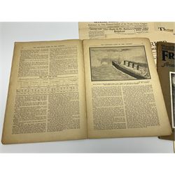 Titanic interest: Lloyds Weekly magazine 'The Deathless Story of the Titanic'. Second edition. A4 size. 'Complete Narrative with Many Illustrations'; together with Bruce Bairnsfather's 'The Bystander's Fragments from France'; and small quantity of newspapers relating to the General Strike in 1926