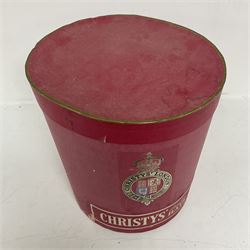 Christys' London vintage red cardboard hat box