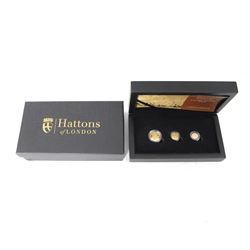 Queen Elizabeth II Alderney 2021 'George and the Dragon' gold sovereign fractional set, ha...