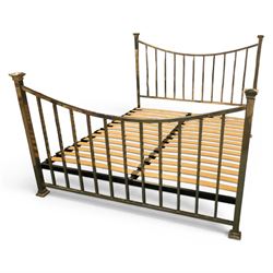 And So To Bed - 'Sage' 6ft super king bed in nickel chrome with slatted base 