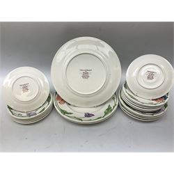 Villeroy & Boch 'Amapola' pattern tea and dinner wares, to include lidded tureen, dinner plates, teacups and saucers, twin handled soup bowls etc