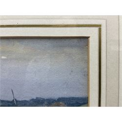 Thomas Cooper Gotch (Newlyn School 1854-1931): 'The Beach at Newlyn Cornwall', watercolour unsigned, titled verso 23cm x 18cm
Provenance: with The Fine Art Society, exh.March 1984 No.11636, label verso