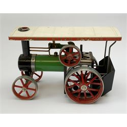 Mamod live steam model traction engine 'T.E.1A', with steering rod, boxed
