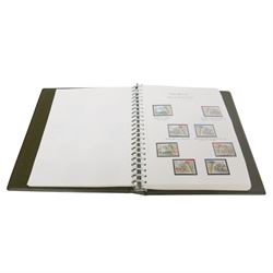 Great Britain stamps, Queen Victoria and later, including QV penny black with partial red MX cancel and three good margins, King Edward VII overprints, Queen Elizabeth II pre-decimal issues, many Queen Elizabeth II mint decimal stamps, etc, housed in four folders and one album