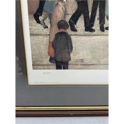 After Laurence Stephen Lowry R.A. (British 1887-1976): 'The Arrest', limited edition colour lithograph blindstamped and numbered 787/850 pub. The Adams Collection 1976, 52cm x 42cm