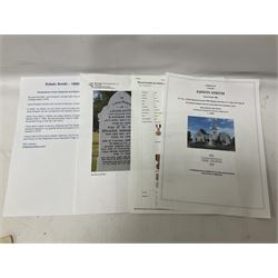 WWI bronze death plaque to Edwin Smith, together with two tankards presented to E.Smith and photographs of his family  