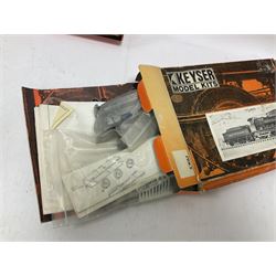 Keyser ‘00’ gauge - five locomotive building kits comprising GWR 33xx Bulldog 4-4-0, LMS (BR) Ivatt 2-6-2T, LMS (ex MR) Kirtley 0-6-0 and GWR 0-6-0 Deans Goods Locomotive and tender kit, in original boxes; with GWR 28XX 2-8-0 locomotive and tender kit, in Bec-Kits box (5) 