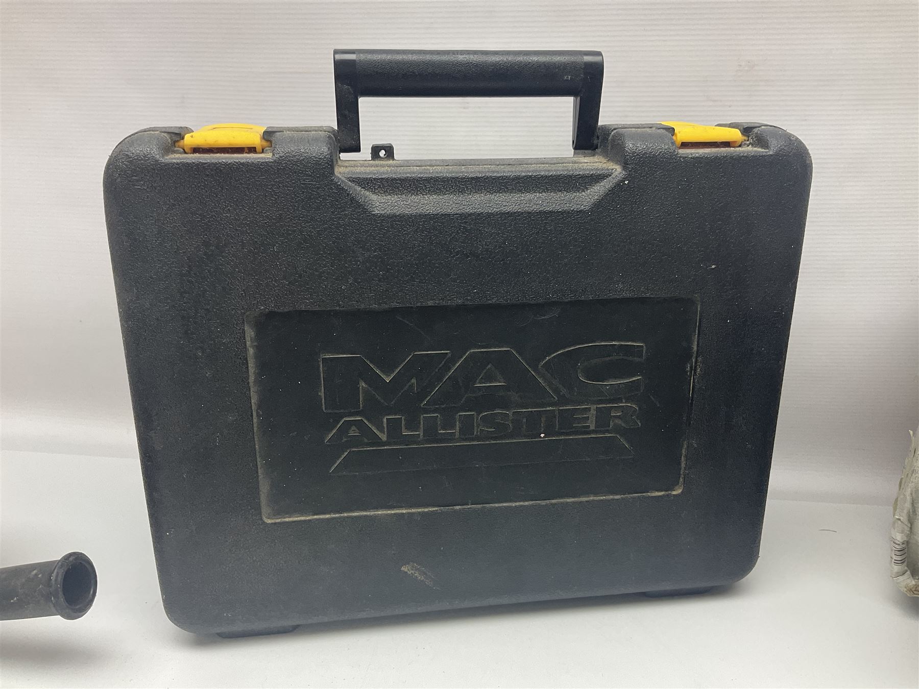 Collection of tools, comprising grinder electric, cased Mac Allister jigsaw, Power craft router