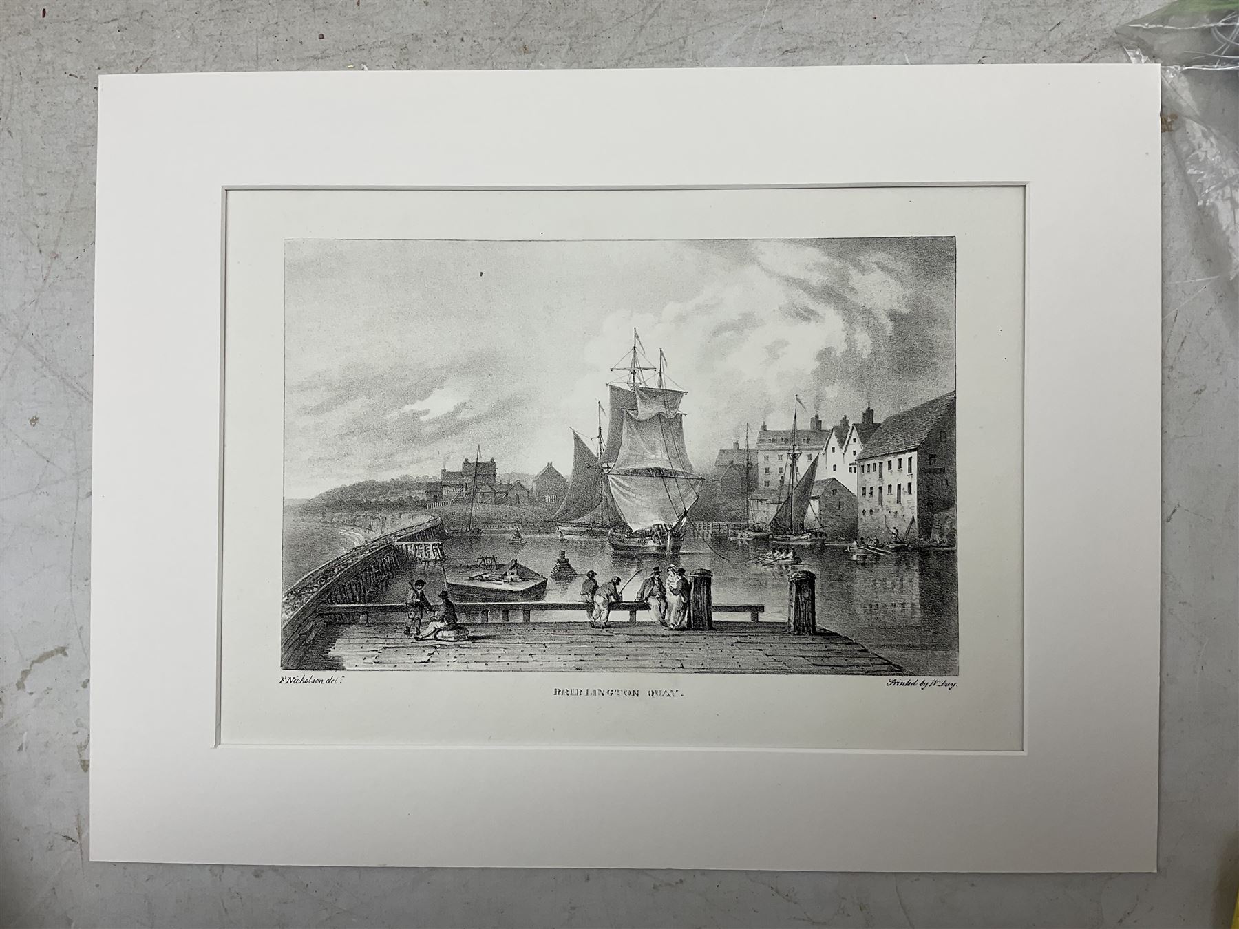 Francis Nicholson (British 1753-1844): 'Series of Six Views of Scarborough and its Vicinity', set of five mounted lithographs pub. 1824, in Solander box 16cm x 26cm (5)