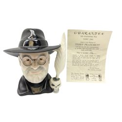 Grayshott Pottery limited edition Terry Pratchett character jug 184/1500, with certificate, H19cm