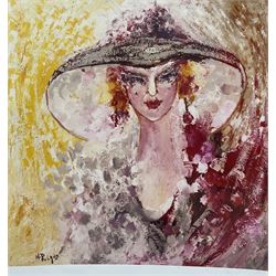 Henry Roland (Belgian 1919-2000): Three mixed media still life studies variously signed, titled and dated together with a signed Sketch of a Lady upon a beermat; a posthumous album of prints with other Roland ephemera max 24cm x 32cm (5)