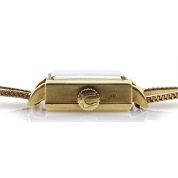 Bulova 9ct gold ladies manual wind bracelet wristwatch, London import marks 1978, in original box