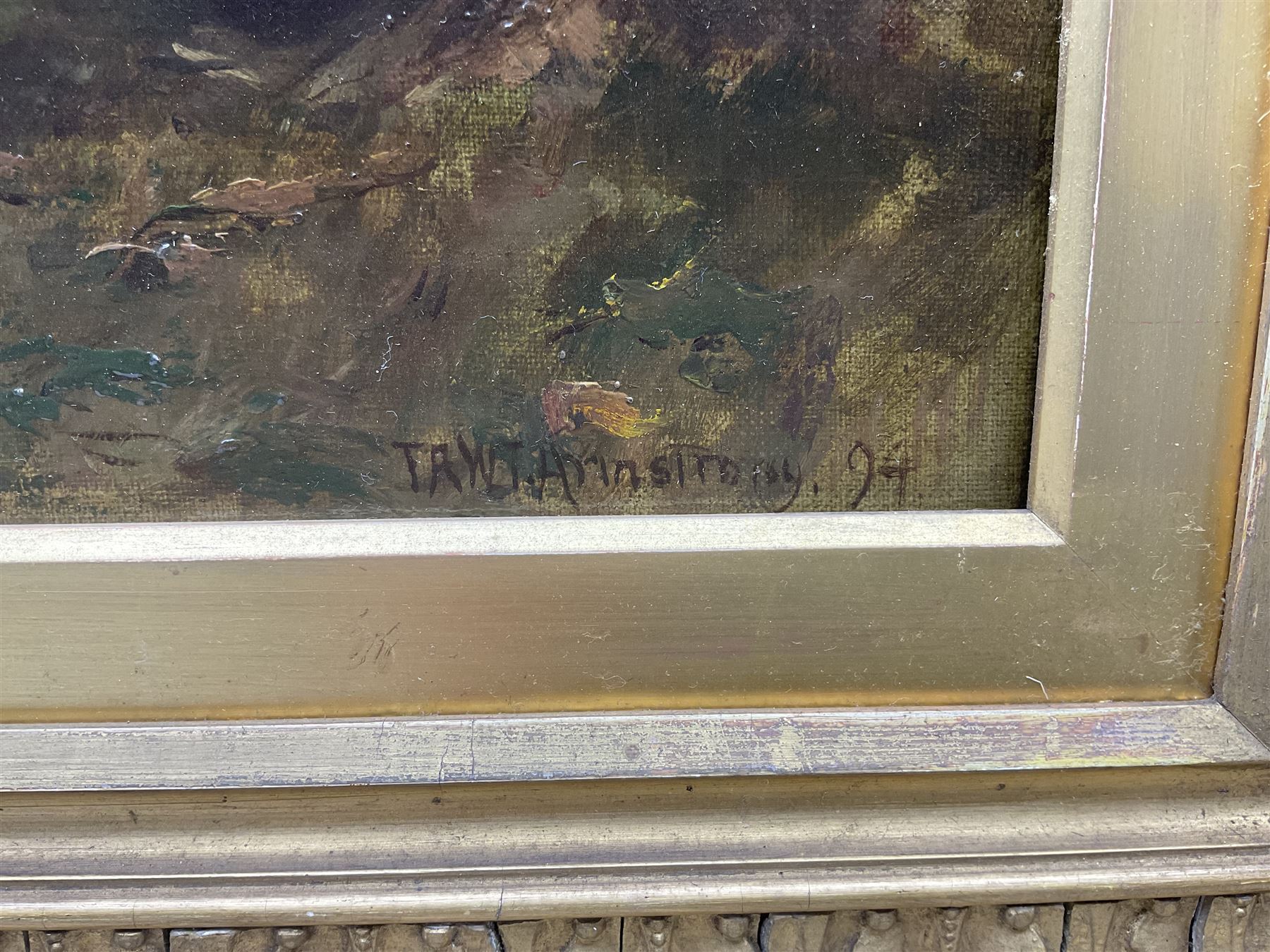 Francis Abel William Taylor Armstrong (British 1849-1920): Landscape overlooking a Distant Town, oil on canvas signed and dated '94, 34cm x 52cm