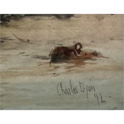 Charles Edward Dixon (British 1872-1934): The Upper Pool of London, watercolour signed and dated '92, 27cm x 19cm