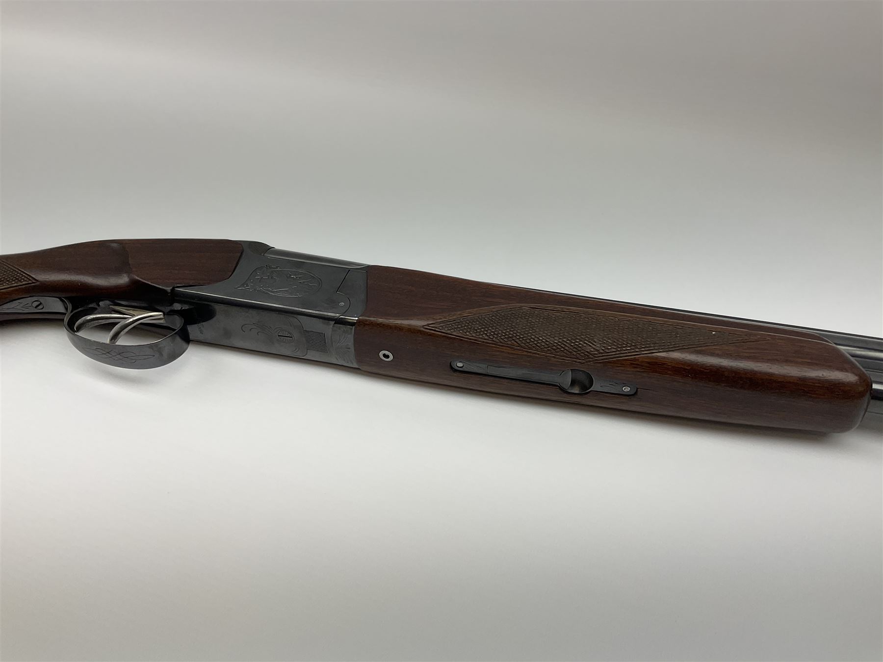 Russian Baikal 12-bore over-and-under double barrel boxlock non-ejector sporting gun, 72.5cm choked barrels with 2.75