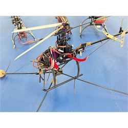 Four RC radio controlled helicopter models