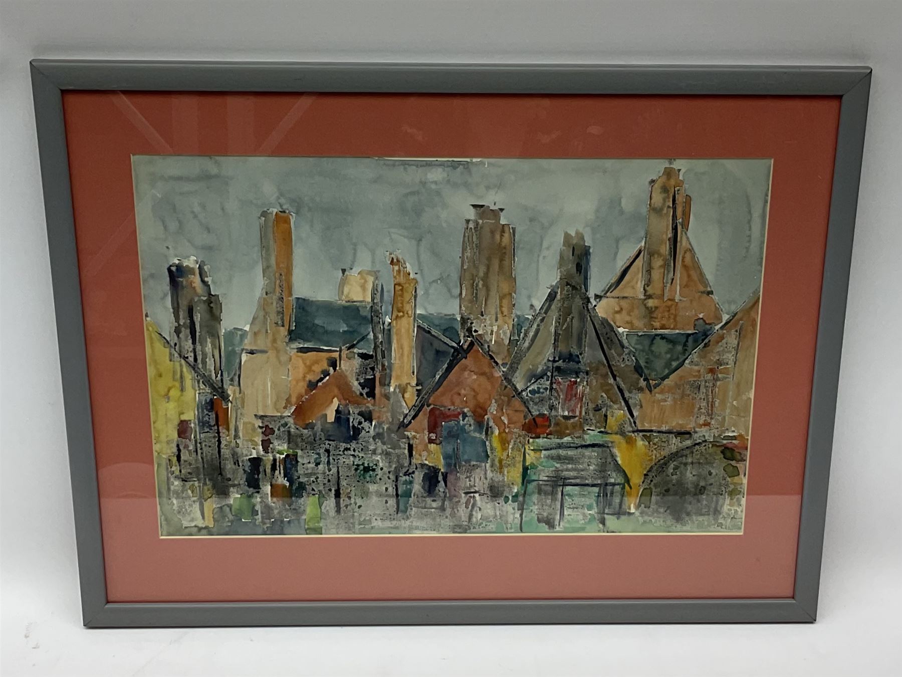 Attrib. Ken Spooner (British b.1942): Cornish Houses, mixed media unsigned 30cm x 46cm