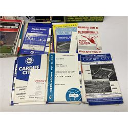 Collection of assorted football programmes, including International examples, together with copies of Football League Review and other memorabilia