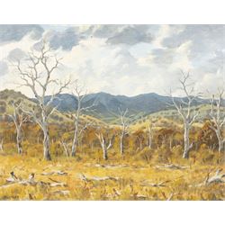 Leslie Sands (Australian 1917-?): 'Kingaroy' Australia, oil on board signed, labelled vers...