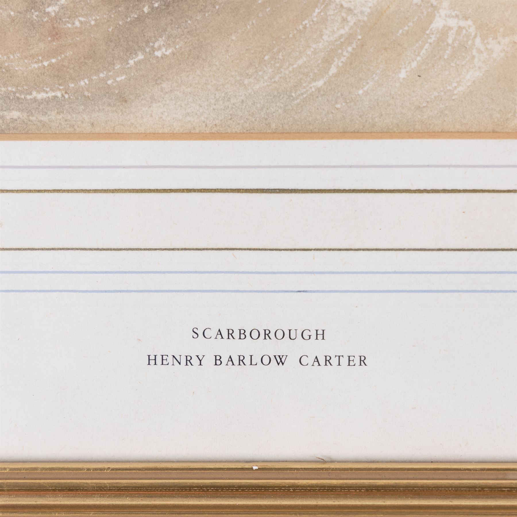Henry Barlow Carter (British 1804-1868): 'Scarborough', watercolour signed, titled on the mount 15cm x 23cm 