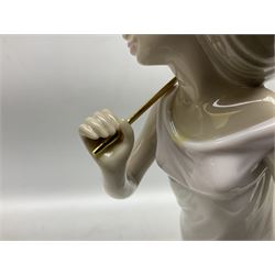 Three Lladro figures, comprising Innocence in Bloom no 7644, Afternoon Promenade no 7636 and Garden Classic, signed no 7617, all with original boxes, largest examples H28cm 