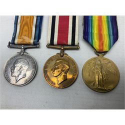 WW1 group of three medals comprising British War Medal and Victory Medal awarded to L-17280 Sjt. S. Riley R.A.; and Special Constabulary Medal to Sydney Riley; all with ribbons (3)