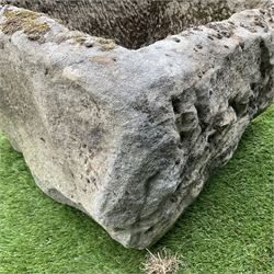 Small millstone and carved stone trough - THIS LOT IS TO BE COLLECTED BY APPOINTMENT FROM DUGGLEBY STORAGE, GREAT HILL, EASTFIELD, SCARBOROUGH, YO11 3TX