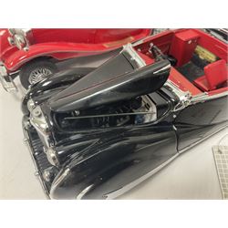 Franklin Mint - five 1:24 scale die-cast precision models comprising 1930 Bugatti Royale Coupe Napoleon, 1933 Duesenberg SJ Twenty Grand, 1935 Mercedes Benz 500K Special Roadster, 1938 Jaguar SS-100, and 1947 Bentley 