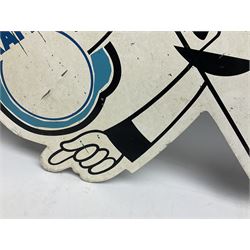 Esso Blue Paraffin double sided aluminium sign with hanging flange, H82cm