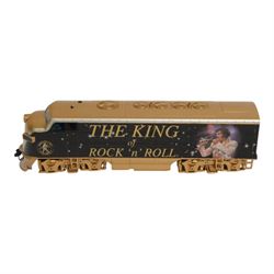 Seven 00 gauge locomotives, comprising Hornby R751 Class 37 diesel, Bachmann Elvis King of Rock And Roll Express, Hornby Merchant Navy United States Lines, Hornby A4 Class Quicksilver, three tank locomotives and two tenders, all unboxed