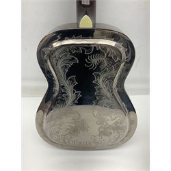 Ozark metal cased resonator guitar with all over chased foliate decoration to the polished finish and mother-of-pearl inlay to the fretboard L100cm; in Stagg hard carrying case