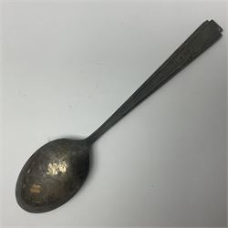 Silver spoon and lighter, hallmarked  