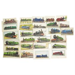 J Howorth - Collection of twenty eight watercolours of railway locomotives, all signed and...
