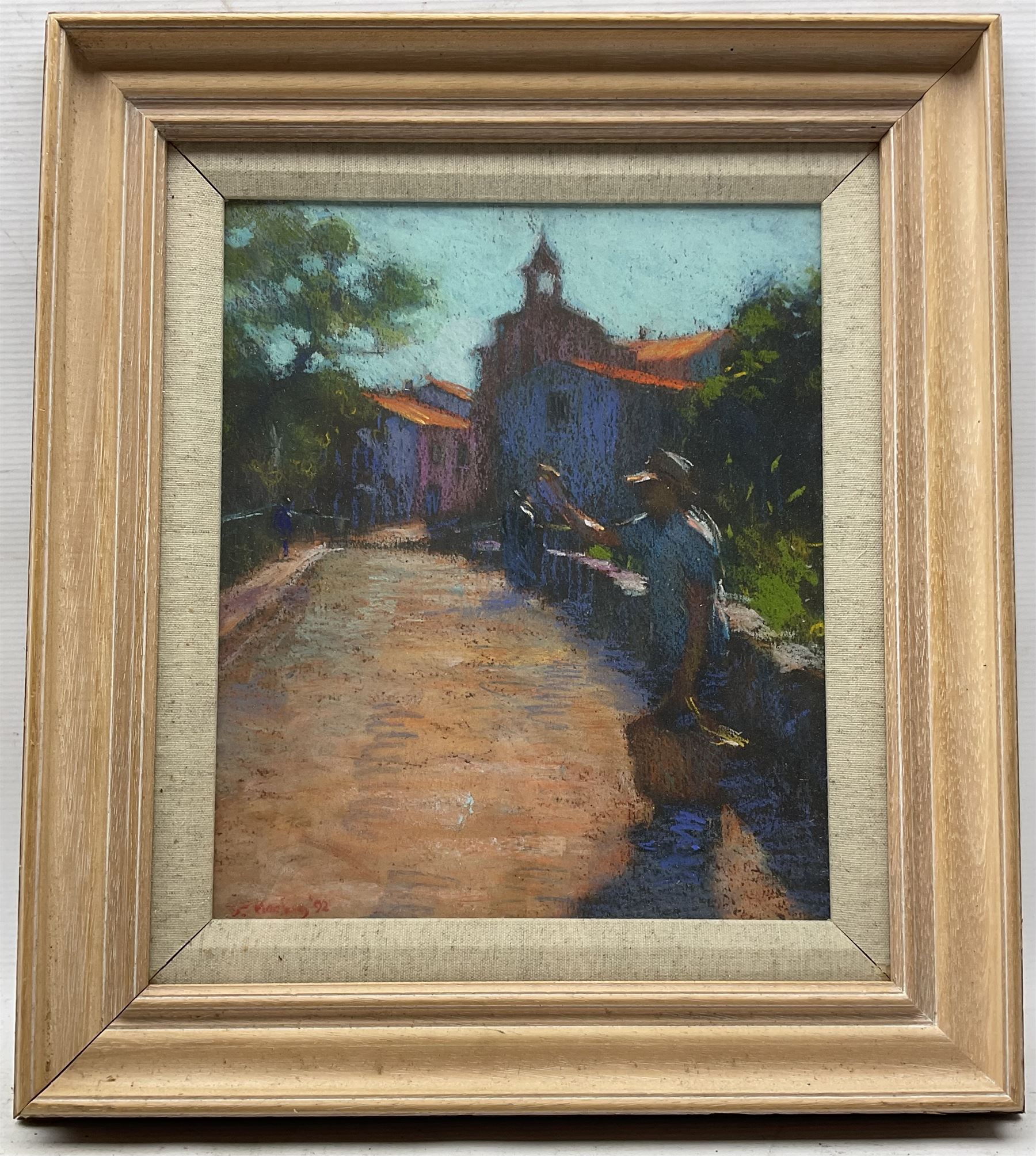 John Mackie (Scottish 1953-): 'Tuscany', pastel signed and dated '92, titled verso 30cm x 25cm