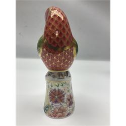 Royal Crown Derby paperweight, Lorikeet, limited edition 325/2500, with gold stopper and printed mark beneath, with certificate and original box