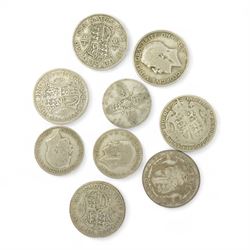  Quantity of pre 1947 coinage, approx 280 grams and various other coins