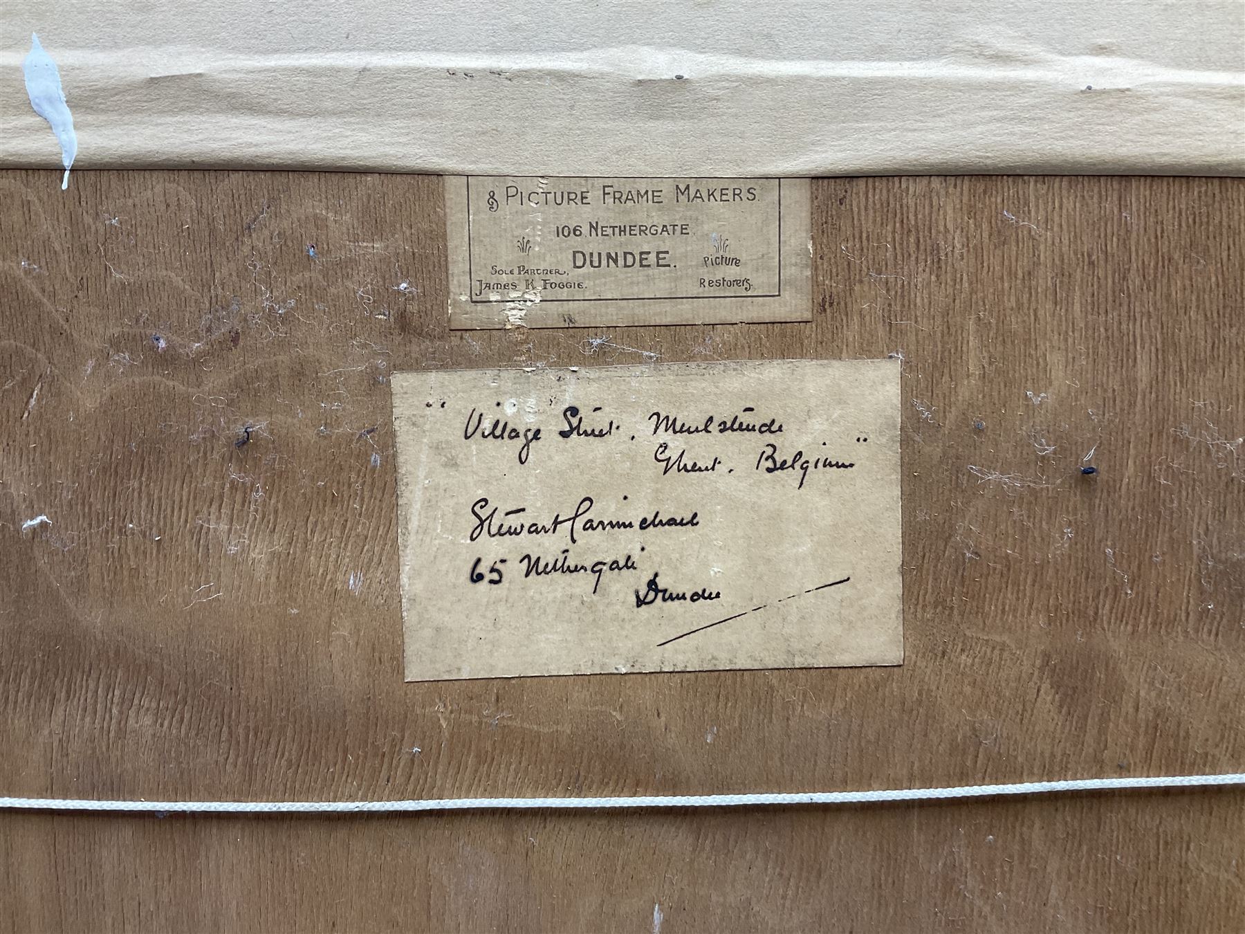 Stewart Carmichael (Scottish 1869-1950): Village Nun in Ghent Belgium, watercolour signed and dated, labelled verso 37cm x 37cm