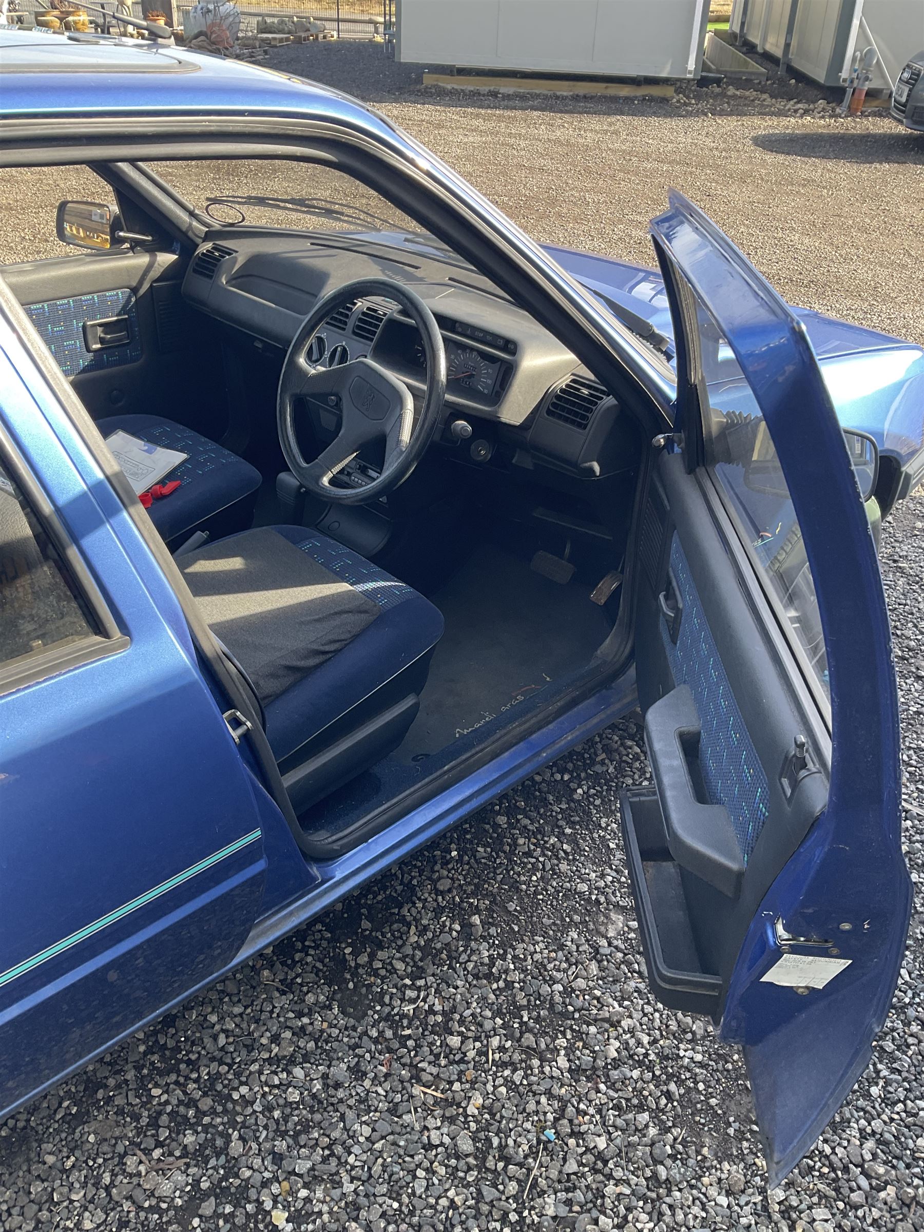 M941 LOH - Peugeot 205 1.6L injection Mardi Gras, five door hatchback, 36,000 miles, blue, V5 present, 2 x keys, runner

Alternative buyers premium of 10% + VAT applies. - THIS LOT IS TO BE COLLECTED BY APPOINTMENT FROM DUGGLEBY STORAGE, GREAT HILL, EASTFIELD, SCARBOROUGH, YO11 3TX