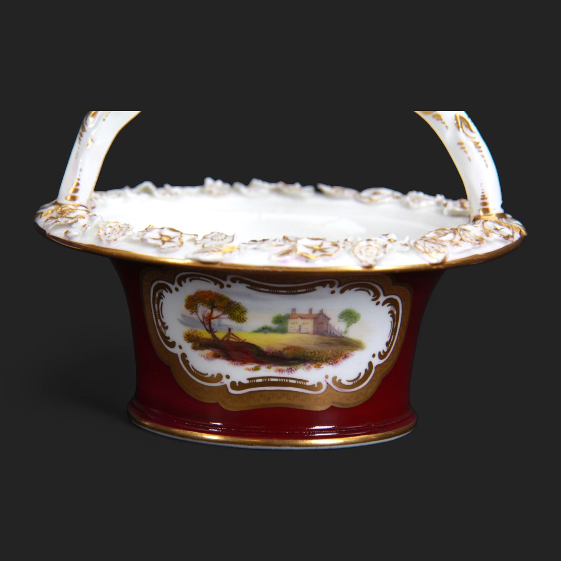 19th century Coalport basket | Ceramics | 110237